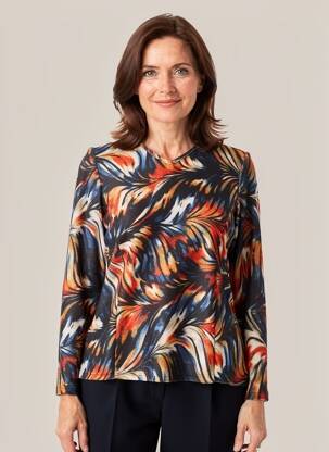 Pull coupe cintrée manches longues orange FRANCE RIVOIRE femme