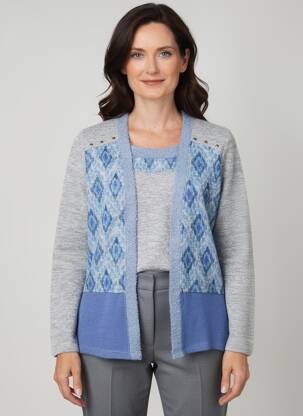 Top stretch manches longues gris NAYAT femme