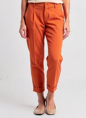 Pantalon 7/8 taille haute taille haute orange PAKO LITTO femme
