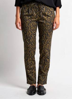 Pantalon slim taille élastique taille normale vert B.YOUNG femme
