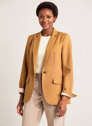 Blazer manches longues beige STUDIO PARISIEN femme