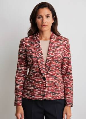 Blazer poches rouge RUE MAZARINE femme