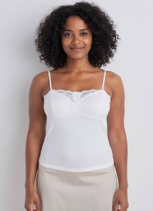 Top/caraco tissage jersey blanc SLOGGI femme