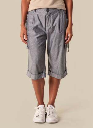Pantacourt coupe droite taille normale gris LUCCHINI femme