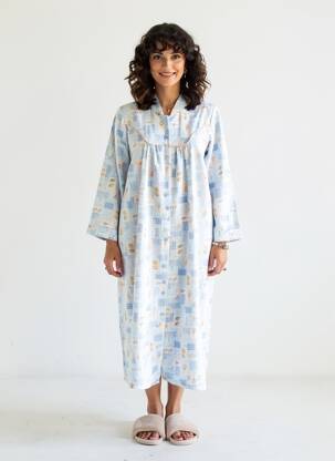 Chemise de nuit imprimé fleurs bleu PRIVILEGE femme