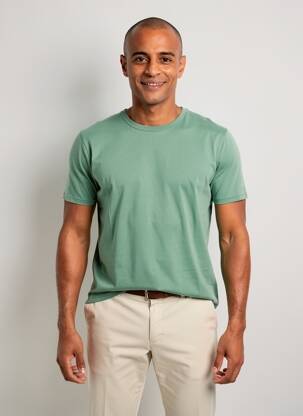 T-shirt tissage jersey manches courtes vert JET homme