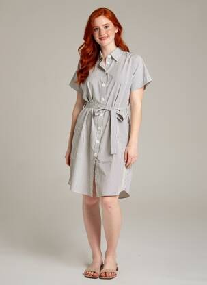 Robe mi-longue manches courtes manches courtes blanc COUTURIST femme