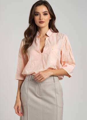 Blouse manches longues manches longues rose COUTURIST femme