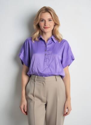 Blouse manches courtes violet COUTURIST femme