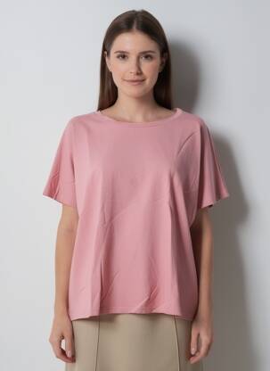 T-shirt stretch manches courtes rose COUTURIST femme