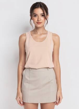 Débardeur stretch sans manche rose COUTURIST femme