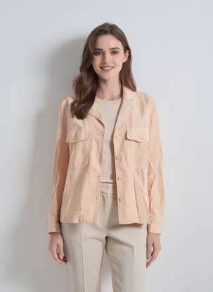 Veste casual col tailleur rose COUTURIST femme