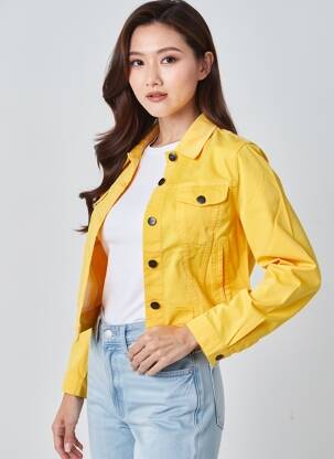 Veste casual poches jaune COUTURIST femme