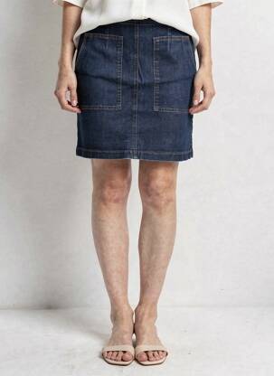 Jupe courte poches bleu COUTURIST femme