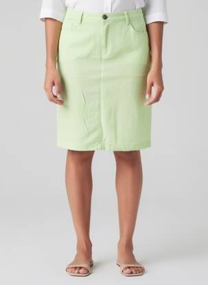 Jupe mi-longue coupe droite vert COUTURIST femme