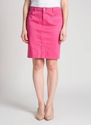 Jupe mi-longue coupe droite rose COUTURIST femme