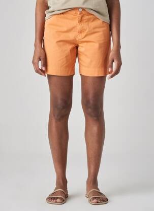 Short fermeture zippée sous rabat boutonné orange COUTURIST femme