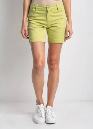Short fermeture zippée sous rabat boutonné vert COUTURIST femme