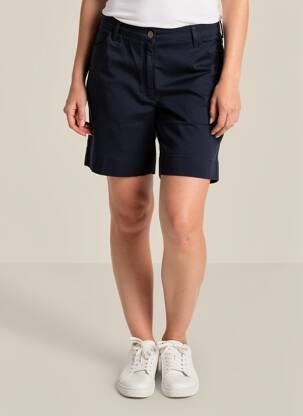 Short fermeture zippée sous rabat boutonné bleu COUTURIST femme