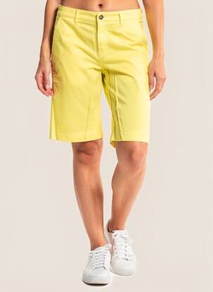 Bermuda taille à pinces taille normale jaune COUTURIST femme