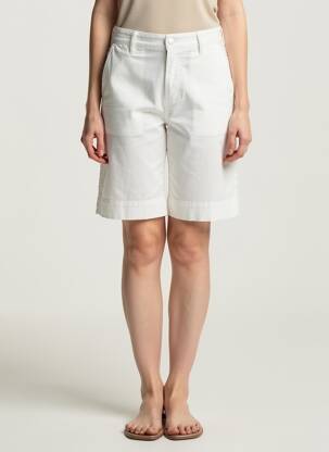 Bermuda taille à pinces taille normale blanc COUTURIST femme