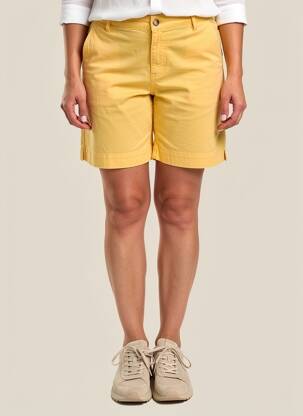 Bermuda taille à pinces taille normale jaune COUTURIST femme