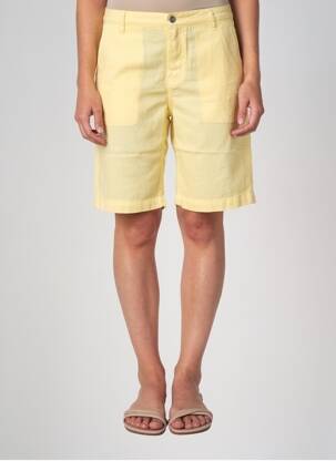 Bermuda taille à pinces taille normale jaune COUTURIST femme