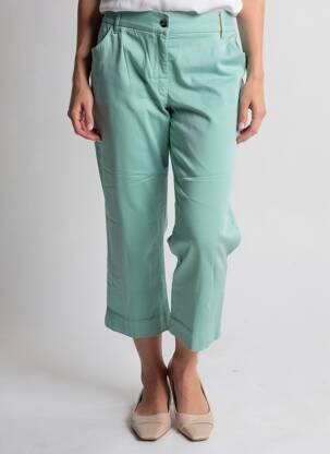 Pantacourt coupe droite taille normale vert COUTURIST femme