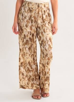Pantalon large coupe fluide beige COUTURIST femme