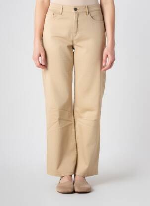 Pantalon droit stretch taille normale beige COUTURIST femme