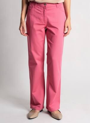 Pantalon droit stretch taille normale rose fonce COUTURIST femme