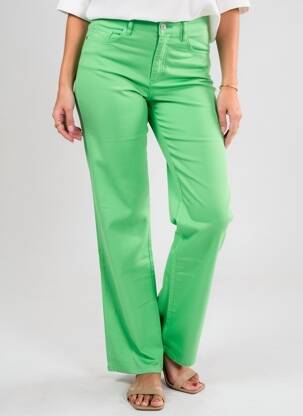 Pantalon droit stretch taille normale vert COUTURIST femme