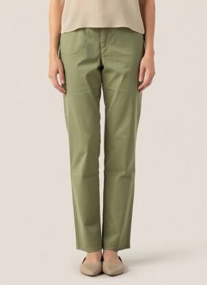 Pantalon droit stretch taille normale vert COUTURIST femme