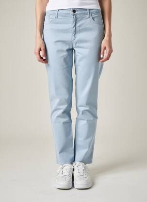 Pantalon droit stretch taille normale bleu COUTURIST femme