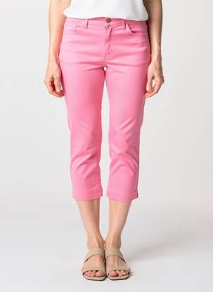 Pantacourt tissage popeline taille normale rose fonce COUTURIST femme
