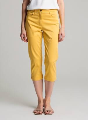 Pantacourt tissage popeline taille normale jaune COUTURIST femme