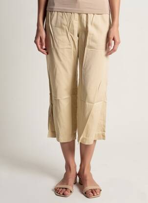 Pantacourt taille élastique taille normale beige COUTURIST femme
