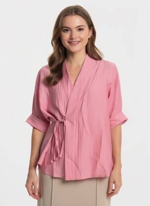 Top manches longues manches longues rose COMPAÑIA FANTASTICA femme