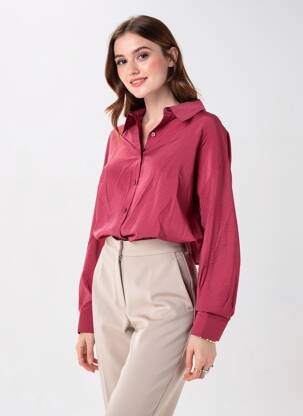 Chemisier coupe fluide manches longues rose TIFFOSI femme