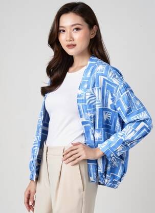 Veste casual finition intérieure doublée bleu TIFFOSI femme