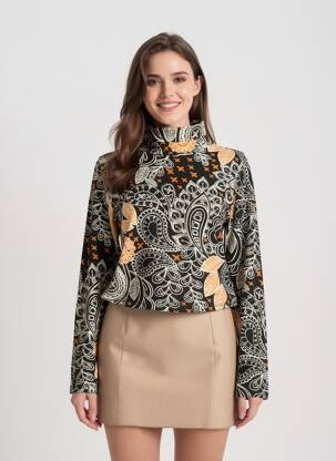 Top manches longues manches longues noir LES TROPEZIENNES PAR M.BELARBI femme