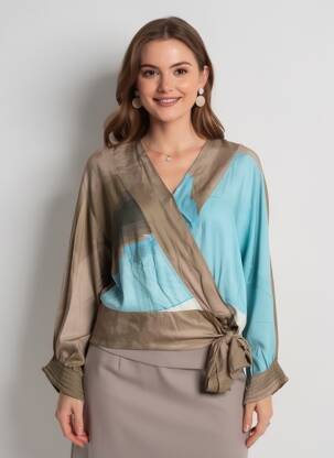 Top manches longues manches longues vert NÜ femme