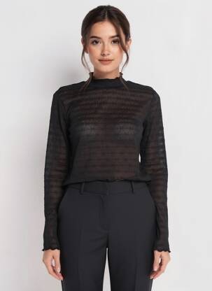 Top manches longues manches longues noir KAFFE femme