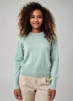 Pull stretch manches longues vert TIFFOSI femme