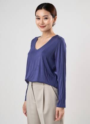Top manches longues manches longues bleu LA FIANCÉE femme