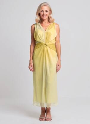 Robe longue sans manche sans manche jaune PAZ TORRAS femme