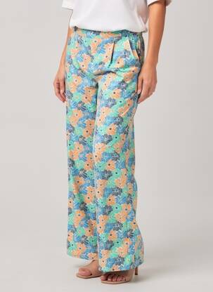 Pantalon large tissage popeline taille normale bleu LA FIANCÉE femme