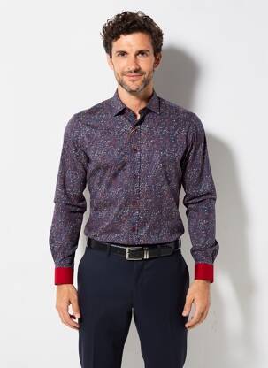 Chemise manches longues imprimé fantaisie bleu A FISH NAMED FRED homme