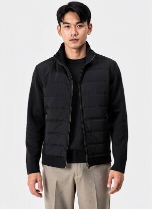 Doudoune manches longues sans capuche noir MISE AU GREEN homme