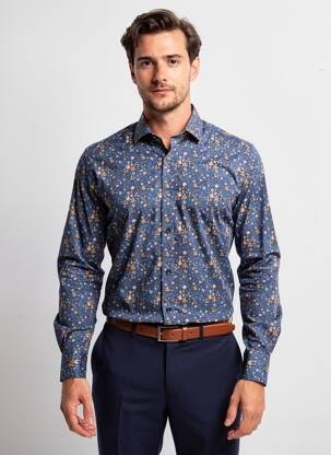 Chemise manches longues coupe cintrée bleu A FISH NAMED FRED homme